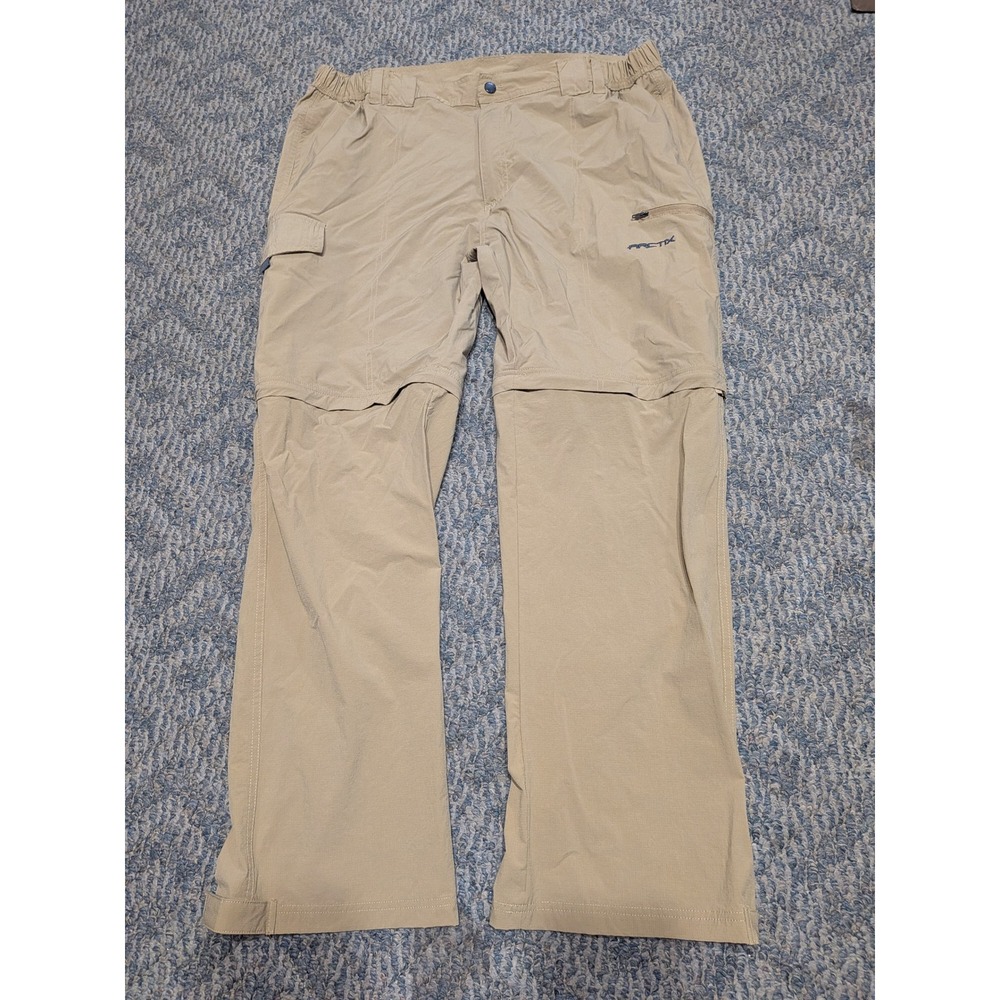 Arctix Mens XL Convertible Hiking Cargo Pants Tan Khaki Zip Off Shorts 91777